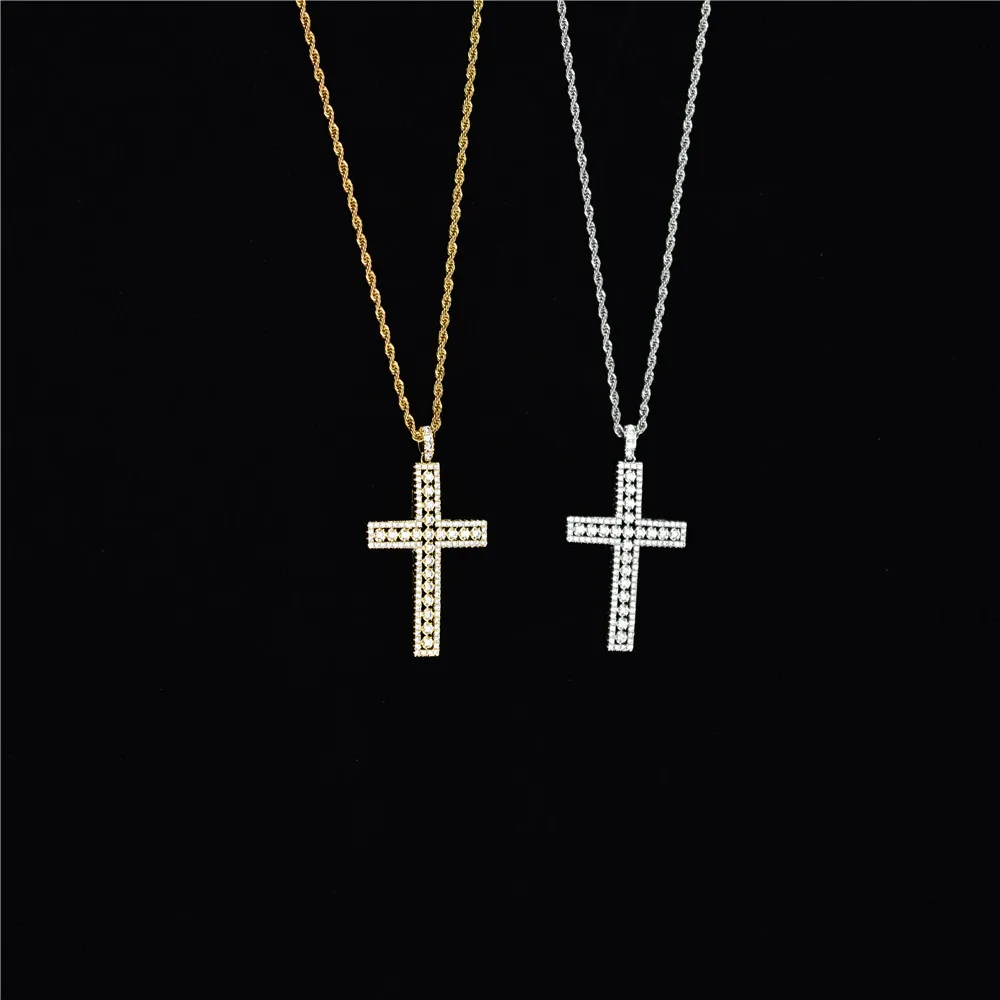 Кулон в виде креста из меди золотого и серебряного цвета | Украшения аксессуары