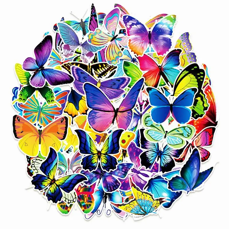

50pcs Car Personality Sticker Symphony Butterflies Laptop New Theme Graffiti Stickers Auto Motorcycle Body Graffiti Sticker