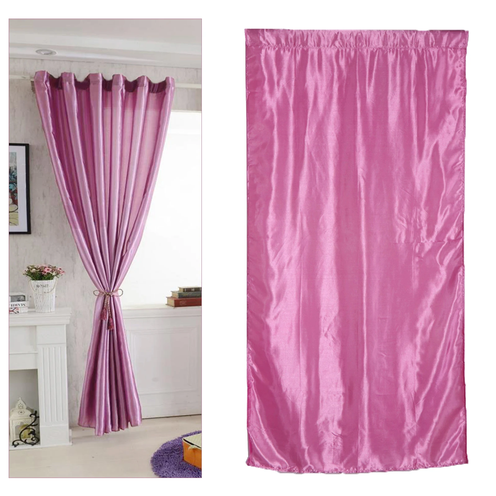 

100x250cm Window Curtains Blackout Solid Color for Living Room Blinds Kitchen Shop Hotel Balcony Decoration