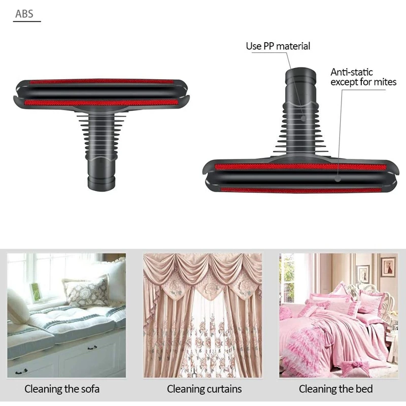 

6 PCS Vacuum Cleaner Accessories Attachment Kit for Dyson DC35 44 DC58 V6 V7 V8 Compatible Washable Reusable Brush Head