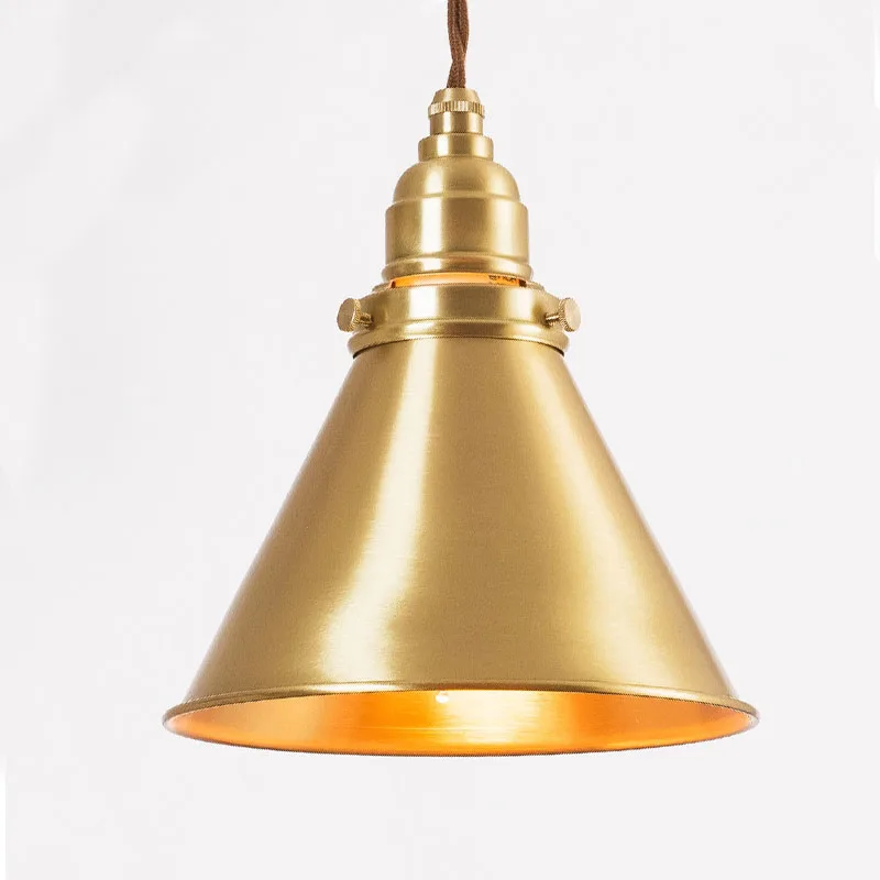 Промышленные Ретро латунные подвесные светильники для столовой Медные лампы