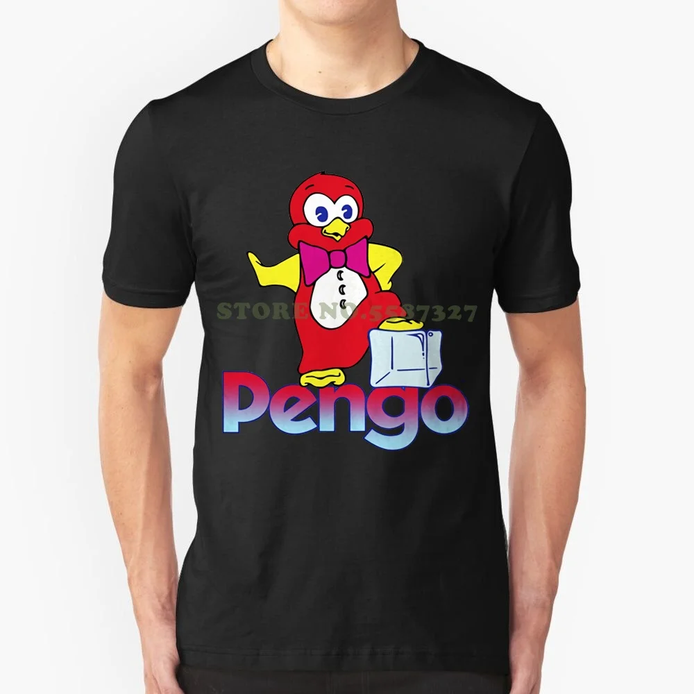 

Pengo футболка 1980-х годов ностальгическая Ретро аркадная видео игра хлопок 100% хлопок кавайная для мальчика