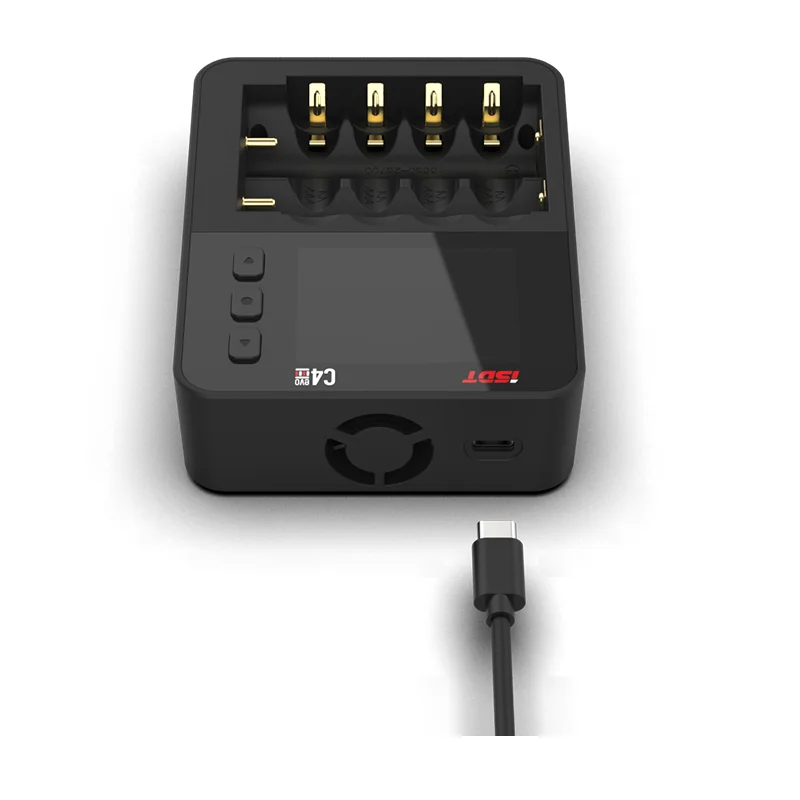 Зарядное устройство ISDT C4 EVO с выходом Type-C QC3.0 для литий-ионных батарей AAA