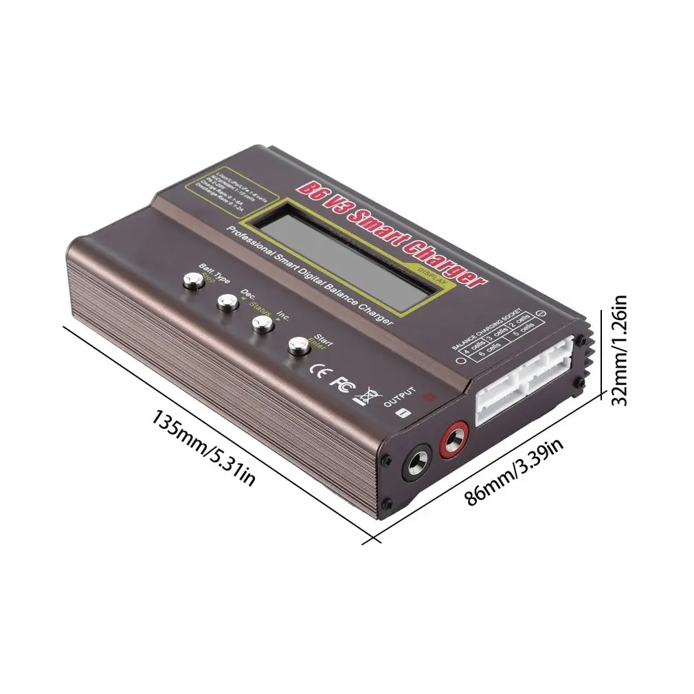 

New Arrival 80W B6 V3 Smart Digital Balance Charger For RC Helicopter Re-peak NiMH NiCD LiHV NiCd PB Li-ion Battery Charger