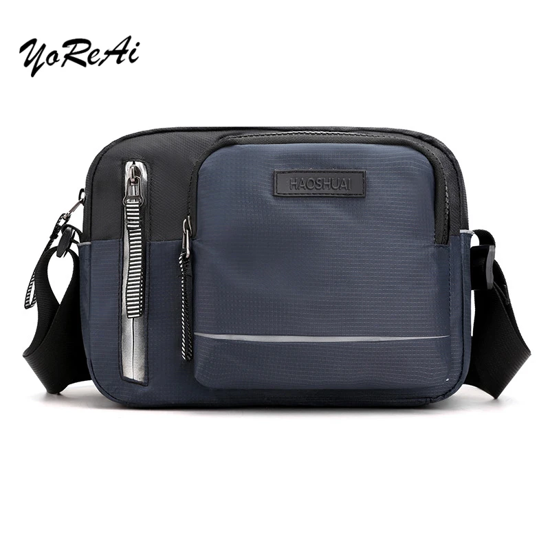 

Fashionable 2021 New Nylon Men's Diagonal Shoulder Bag Waterproof Messenger Bag Casual Cool Large Capacity Phone Crossbody Pouch
