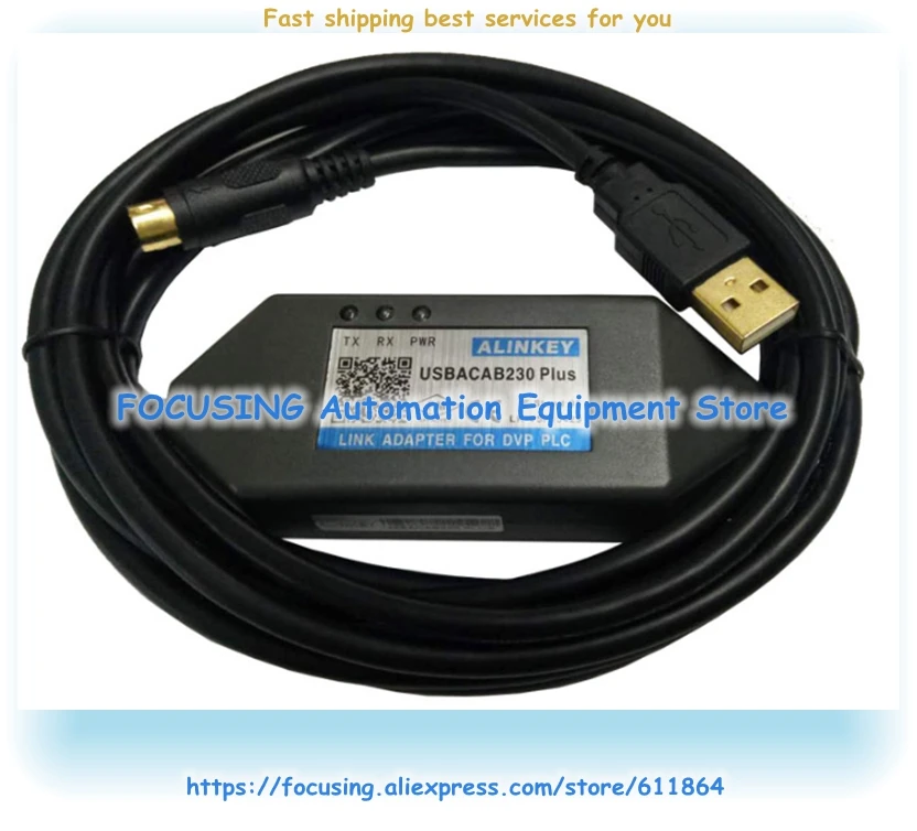 Новинка 2017 программирование PLC USB-кабель USB 230 DVP USB-ACAB230 | Компьютеры и офис