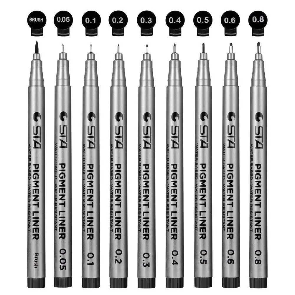 1 шт. пигментный лайнер Pigma Micron чернила маркер ручка Sakura Fineliner набор кисть чернила Маркер эскизы ручки черные маркеры наконечник для искусства