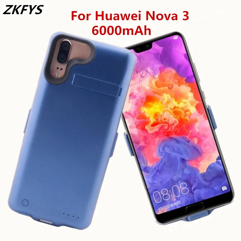 Умное зарядное устройство ZKFYS чехлы для Huawei Nova 3 чехол внешнего аккумулятора 6000