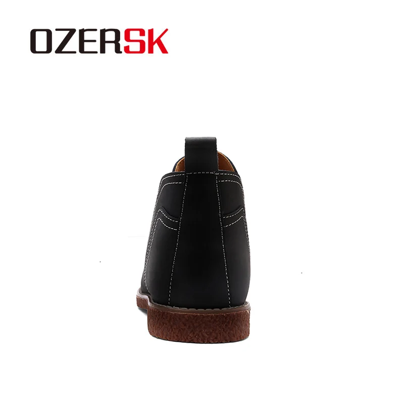Ботинки OZERSK мужские из натуральной кожи Брендовые ботильоны Повседневная
