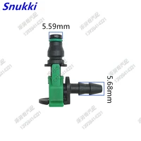 small size diesel injector return pipe plastic greenblack color plastic connector 5pcs a lot