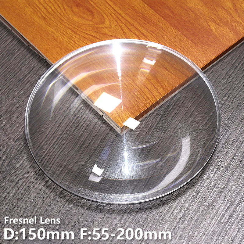 

Fresnel lens D150mm F55mm 8 focal lengths for led light Stage lights diy Projector Spotlight 3X magnification Customizable