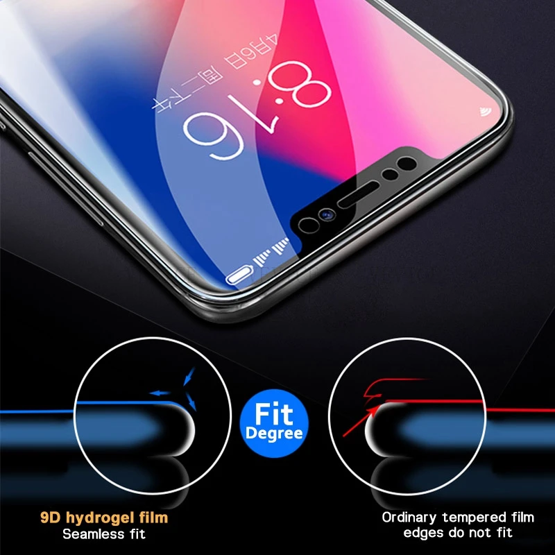 Мягкая Гидрогелевая Защитная пленка для iPhone XS 11 Pro MAX X XR 7 6 6S Plus 9D|Защитные стёкла и