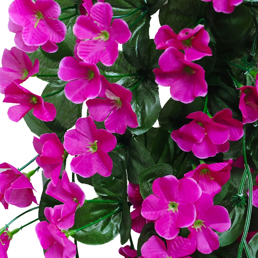 

Artificial Flower Vine Wall Mounted Hanging Floral Decor Artificial Violet Vine Home Hotel Decoration