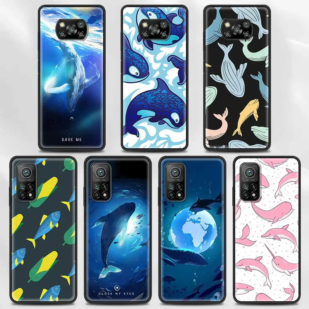 Чехол для телефона Xiaomi Poco X3 NFC F3 GT M3 Mi 10T Note 10 11 Lite 11T Pro 9T CC9 чехол с милыми рыбками