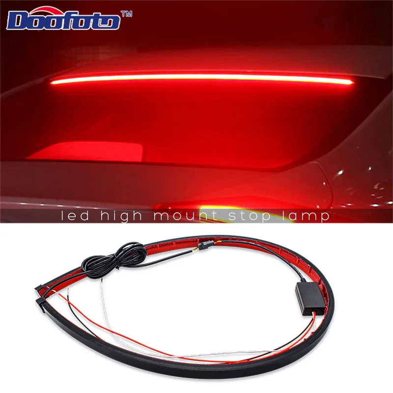 

90cm Auto High Mount Brake Stop Lights Car Styling Accessories Additional Brake Lamp Warning Turn Signal LED Strips Waterproof