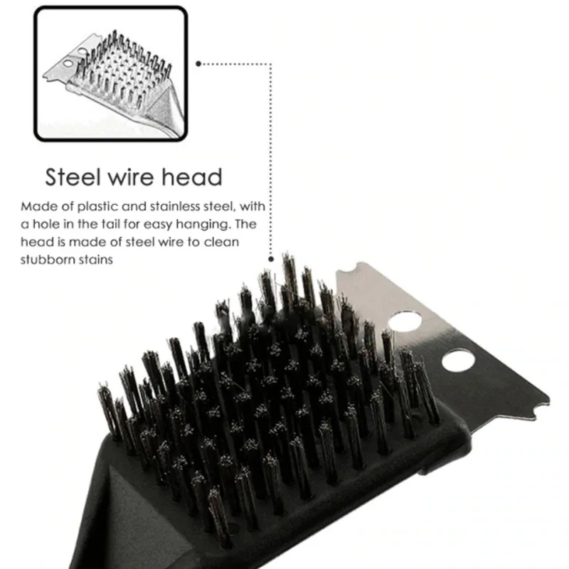 Гироборд с колесами 8 дюймов Стальная проволока Чистящая Щетка для барбекю гриль