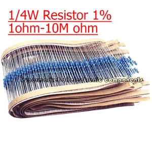 100 шт. 14W 1R  22M 1% металлического пленочного резистора 100R 220R 1K 1,5 K 2,2 K 4,7 K 10K 22K 47K 100 к 100 220 1K5 2K2 4K7 ohm Сопротивление BXV