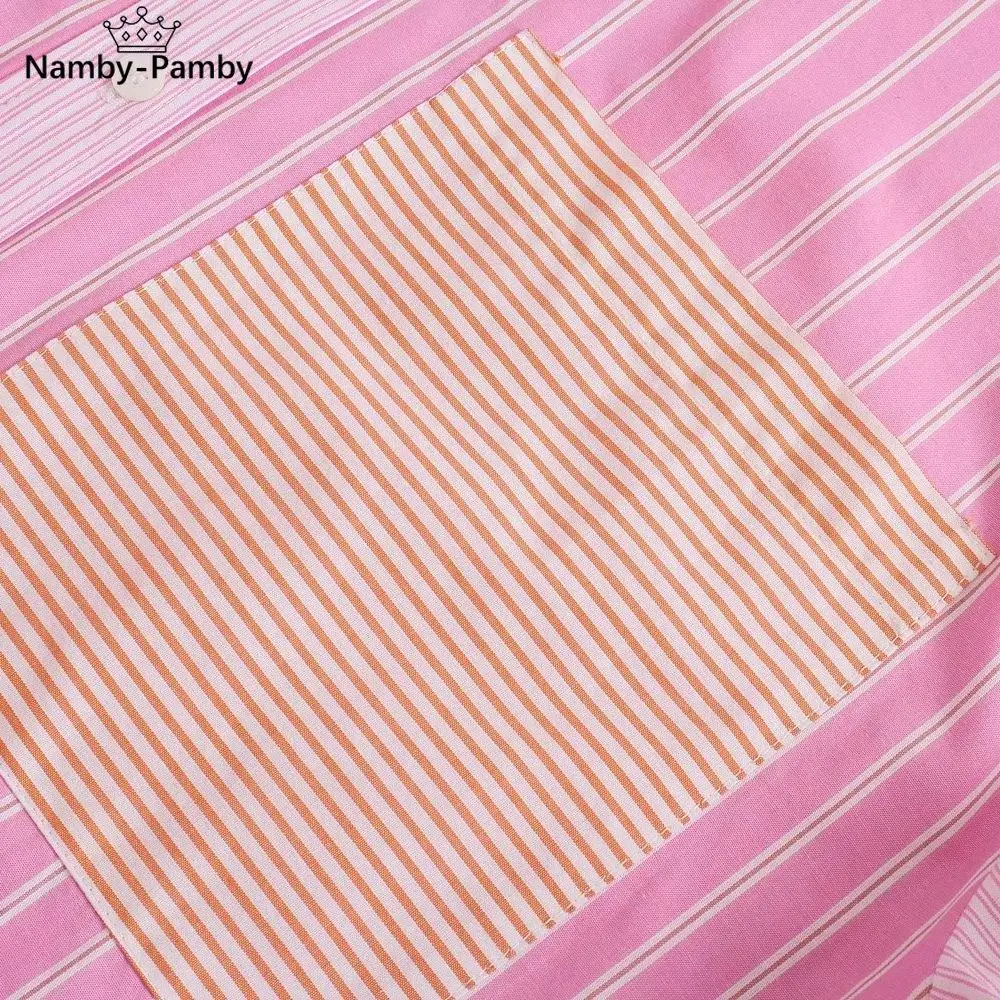 

Za 2021 Women Poplin Striped Blouses Mujer long Sleeve Patchwork pocket loose casual shirt Femme lapel Single breasted Chemise