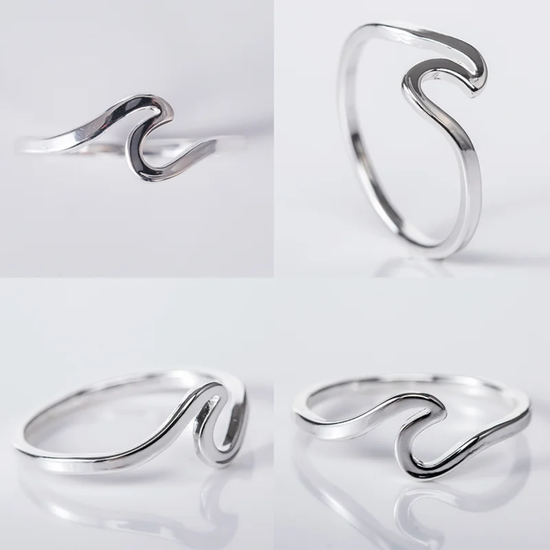 Волнистое кольцо для женщин и мужчин модные ювелирные изделия обручальные