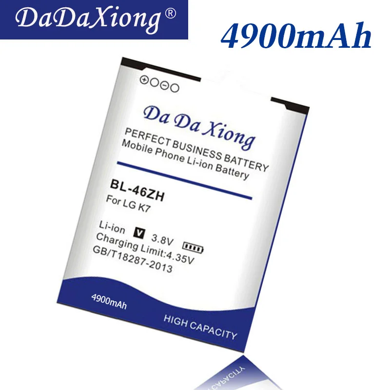 100% Оригинальный 4900mAh BL46ZH BL 46ZH Аккумулятор для LG AS330 K332 K350N K371 K373 K7 K8 K89 LS675 US375 X210 M1 M1V