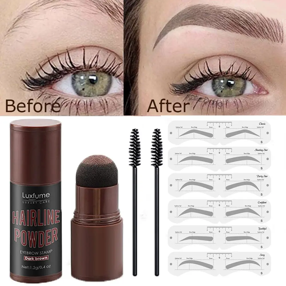 

Stencils Eyebrow Makeup Tools Waterproof Perfect Eyebrow Stamp Shaping Kit One Step Shaping Makeup Set Eyebrow Stamp