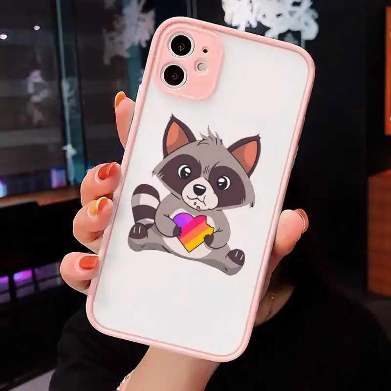 

cartoon Likee cat bear love heart Phone Cases Matte Transparent for iPhone 7 8 11 12 s mini pro X XS XR MAX Plus cover funda