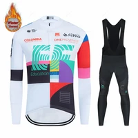 winter thermal fleece cycling jersey set 2021 racing bike cycling suit bicycle cycling clothing ropa ciclismo raphaing team