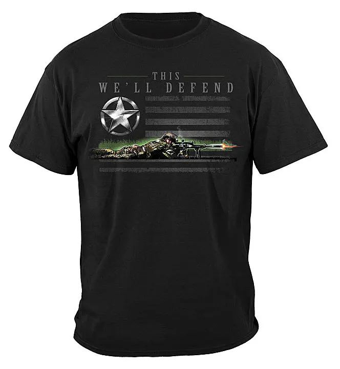 

This We'll Defend. US Army Star American Flag T-Shirt. Summer Cotton Short Sleeve O-Neck Mens T Shirt New S-3XL
