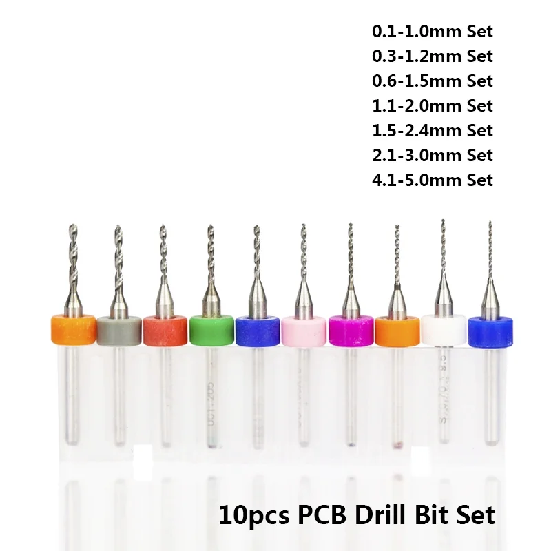 10 шт. 0 1-5 мм сверло PCB хвостовик 3 175 набор микро сверл печатная плата CNC