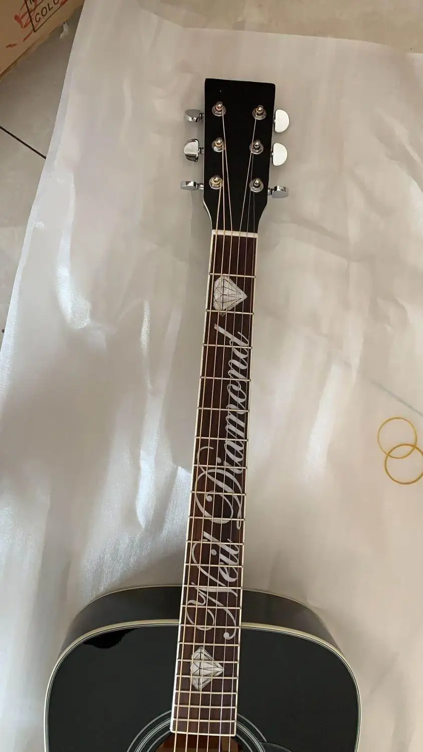 Wholesale Guitar New Arrival 41# Classic Acoustic Custom Fretboard Made Of Solid Wood In Black 190420 | Спорт и развлечения
