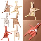 Детское успокаивающее полотенце из нагрудники полотенца мягкого хлопка и льна, кукла-Кролик для сна и кормления, подарки для новорожденных