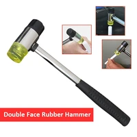 rubber mounting hammer double faced soft mallet rubber hammer household glazing window beads tool steel handle install hammer
