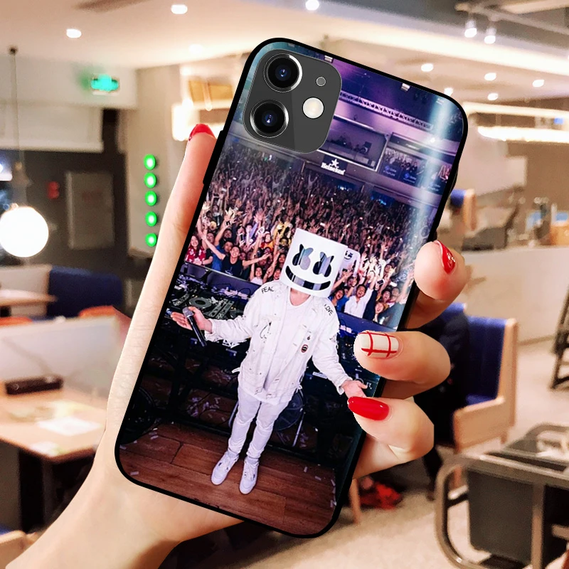 

Phone case For iphone 5 5S SE 5C 6 6S 7 8 plus X XS XR 11 12 mini Pro Max 2020 black prime trend Luxury brand Marshmello 3D
