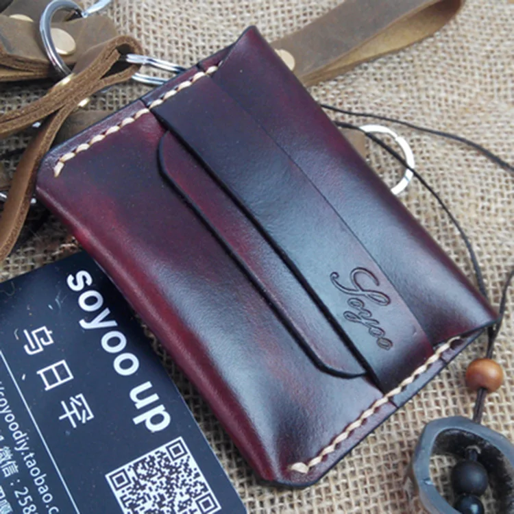 

Handmade Tanned Leather Wallet Men Vintage Mini Wallet Coin Men Leather Genuine Handmade Leather Wallet for Men