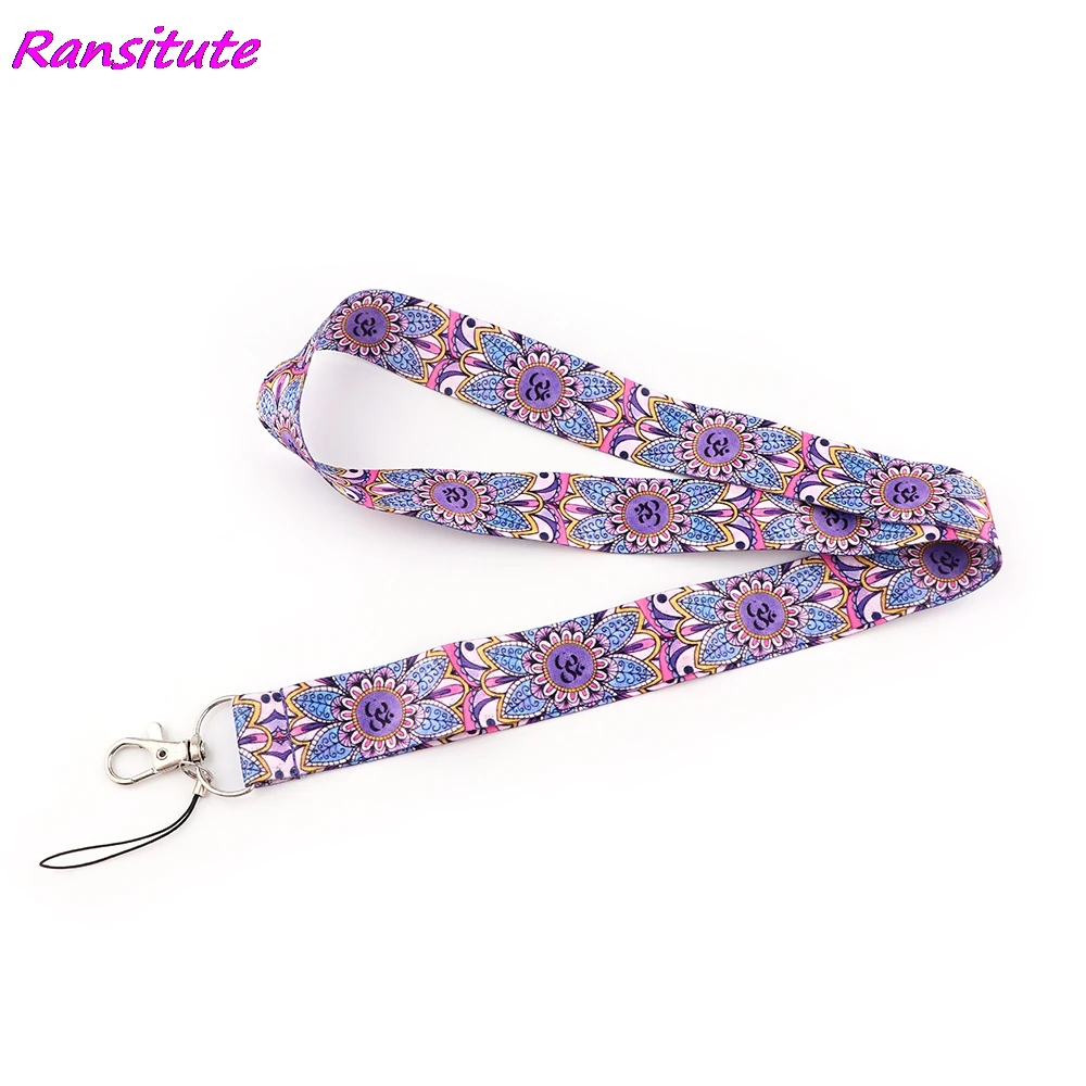 

Ransitute R1958 Yoga Purple Neck Strap Lanyard For Keys ID Card Gym Phone Straps USB Badge Holder DIY Hang Rope Lariat Lanyard