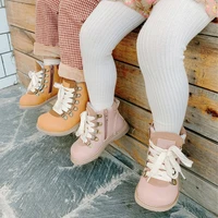 kid shoes 2021 fall new retro martin boots soft bottom high top childrens shoes casual shoes non slip plush ankle snow boots