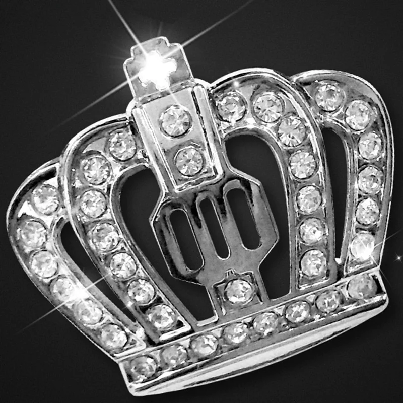 

Universal PU Leather 37-38CM Car Steering Wheel Cover Creative Crystal Crown Car Steering-wheel Cover Car Interior Accessories