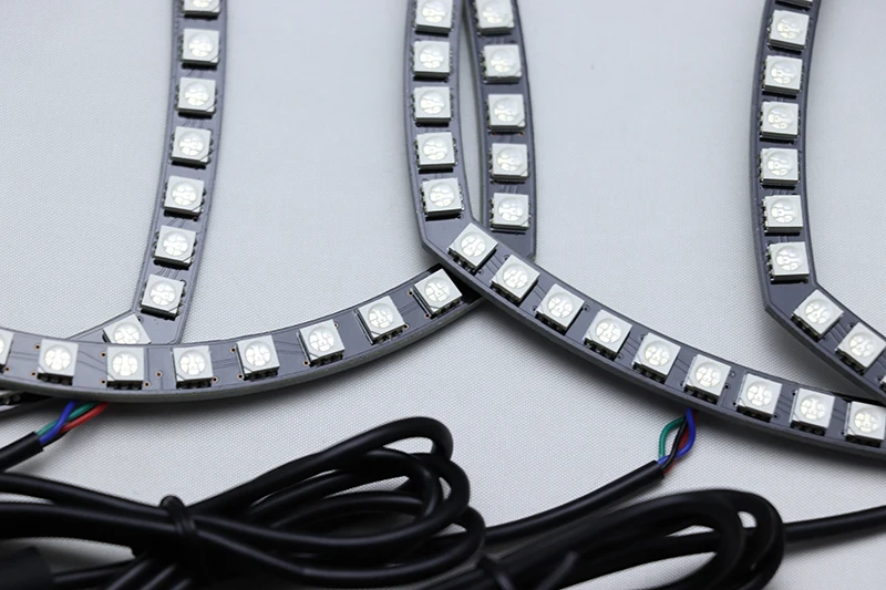 Ультра яркий 5050 SMD многоцветный RGB светодиодный набор ангельских глаз с пультом дистанционного управления для Dodge charger 2011 2012 2013 Автомобильный Стайлинг