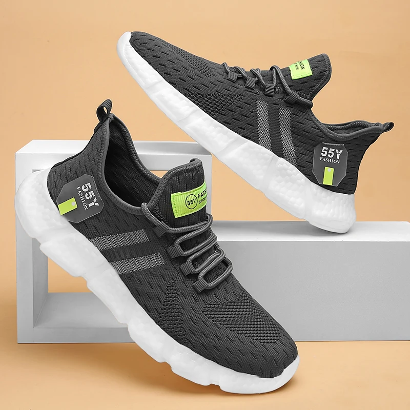 

Summer Breathable Shoes Men Sneakers Lightweight Walking Trendy Casual Shoes Man Tenis Shoes Athletic Footwear 2021 Mens Shoes