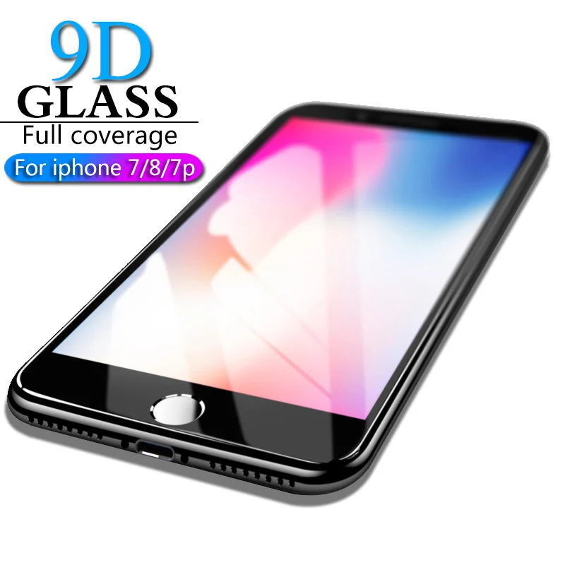 

9D Protective Glass for iPhone 7 8 screen protector iPhone 7 8 plus Tempered Glass on iPhone 7 8 plus screen protection