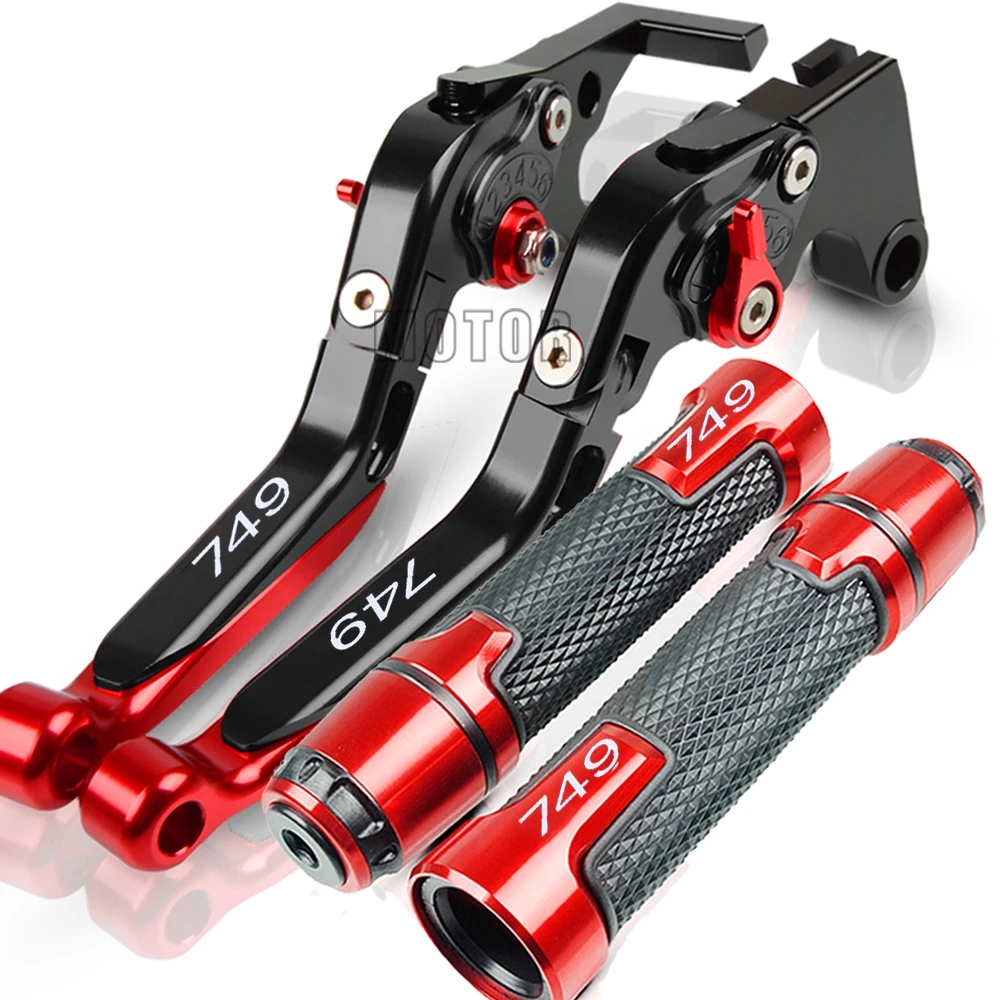 

For Ducati 749 2003 2004 2005 2006 2003-2006 749 S R CNC Motorcycle Racing Grips Handle Grips Brake Levers Clutch handle bars