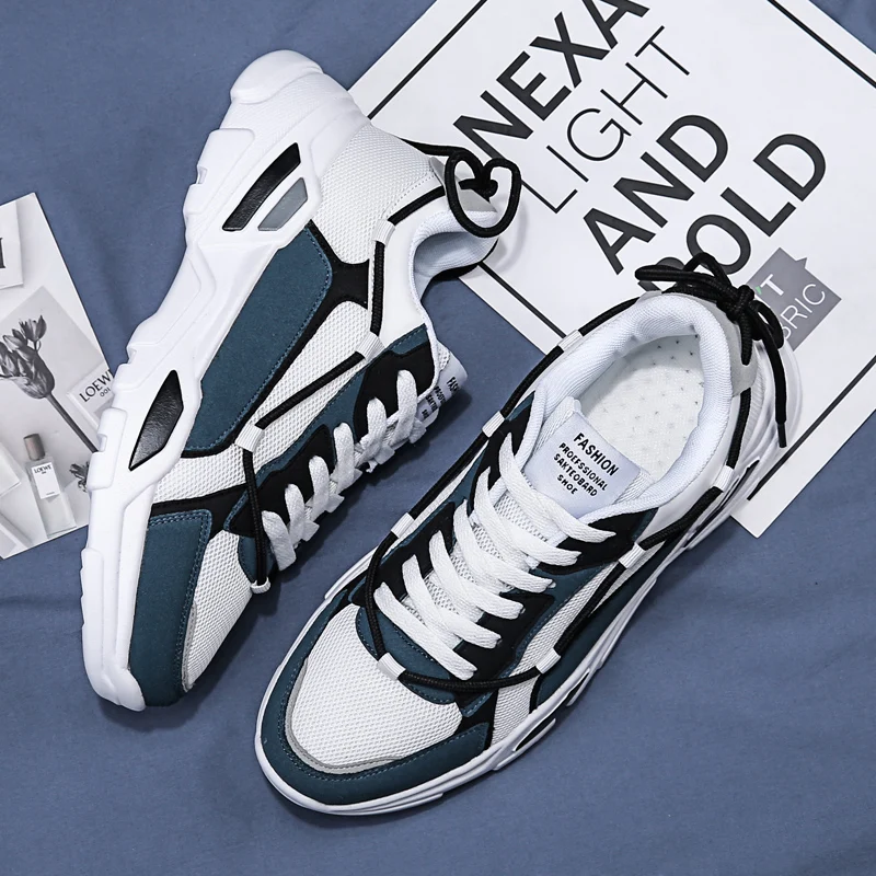 Мужская обувь для бега спортивные кроссовки с толстой подошвой увеличивают рост