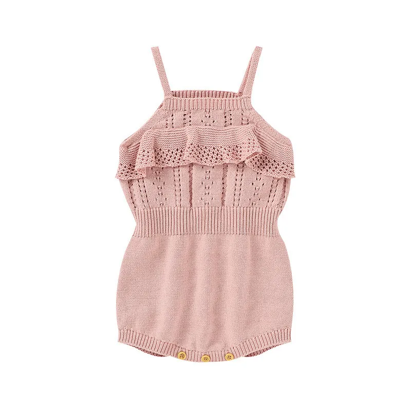 

2021 Baby Knitted Rompers Newborn Infant Sleeveless Jumpsuit Toddler Boys Girls Romper One-Piece Outfits Clothes Winter Playsuit