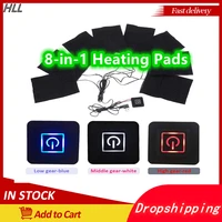 8 in 1 usb heating pad heated pad clothes heater electric sleeping bag jacket coat vest electric heating pads 3 gear clothes 5v