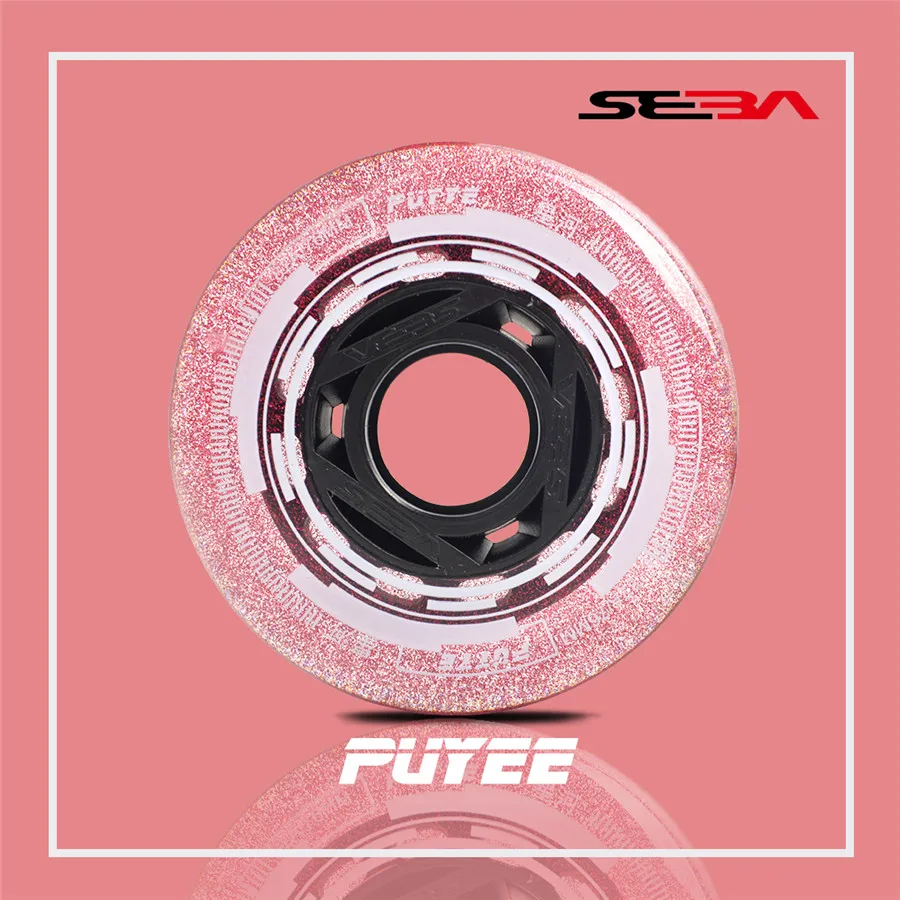 8Pcs 100% original SEBA Puyee Star Inline Skate Wheels 82A hardness Slalom Roller Skating Tires For Freestyle Patines 72 76 80mm | Спорт и