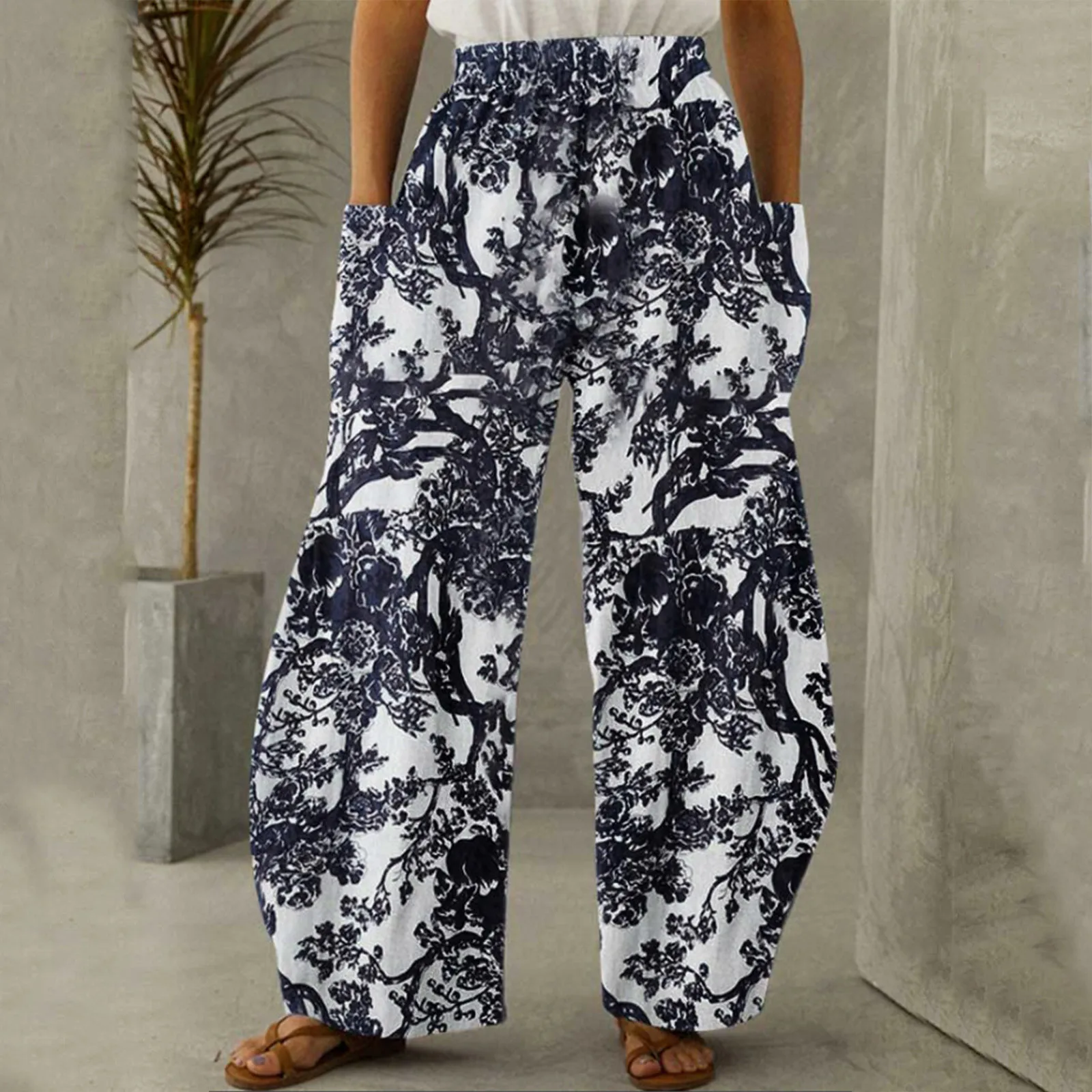 

Sweatpants For Women Floral Print Baggy Fashion Oversize Sports Pants Vintage Harajuku Trousers Female Joggers Streetwear 4
