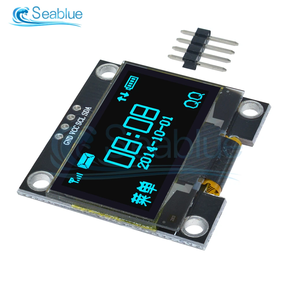 1.3-дюймовый O светодиодный модуль белый/синий IIC I2C цвет связи 128X64 1 3