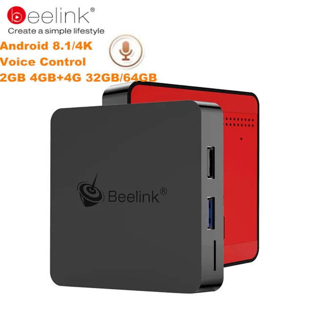 ТВ приставка Beelink GT1 MINI Smart TV с голосовым дистанционным управлением Amlogic S905X2 Android 8 1