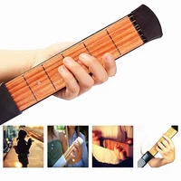 portable pocket 6 fret model wooden practice 6 strings guitar trainer tool pocket guitar finger exerciser 7 colors