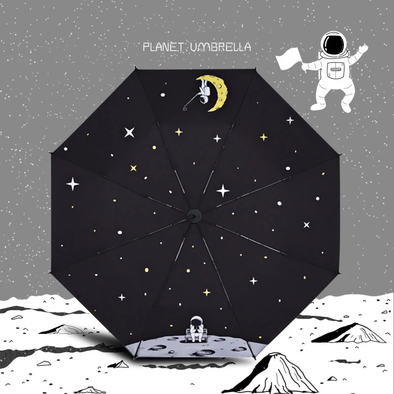 

Автоматический складной мини-Зонт от дождя, Женский мультяшный портативный зонтик от солнца и УФ-лучей